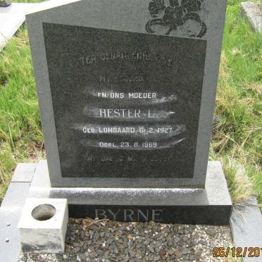 BYRNE Hester L. nee LOMBAARD 1927-1969
