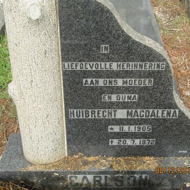 CARLSON Huibrecht Magdalena 1905-1972