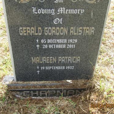 CHAPMAN Gerald Gordon Alistair 1929-2011 &amp; Maureen Patricia 1932-