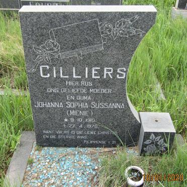 CILLIERS Johanna Sophia Sussanna nee MIENIE 1910-1978