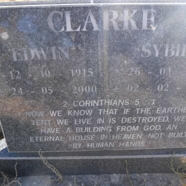 CLARKE Edwin 1915-2000 &amp; Sybil 1922-2002