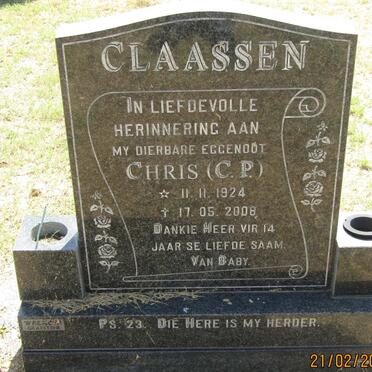 CLAASSEN C.P. 1924-2008
