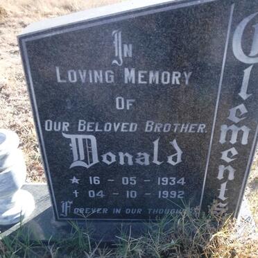 CLEMENTS Donald 1934-1992