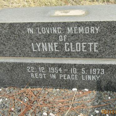 CLOETE Lynne 1954-1973