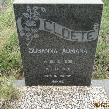 CLOETE Susanna Adriana 1936-1975