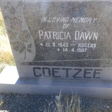 COETZEE Patricia Dawn nee ROGERS 1940-1987