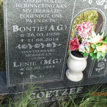 COETZEE A.G. 1950-2014 &amp; M.G. 1955-
