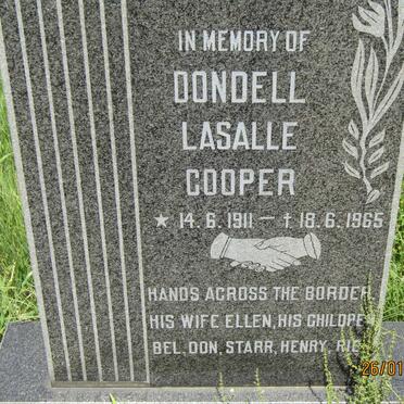 COOPER Dondell Lasalle 1911-1965