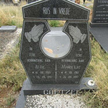 COETZEE Attie 1955-1997 &amp; Marietjie 1961-1997