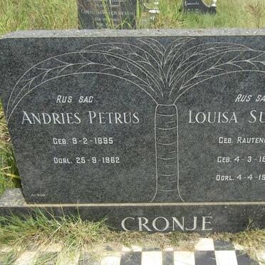 CRONJÉ Andries Petrus 1895-1962 &amp; Louisa Susanna RAUTENBACH 1896-1961