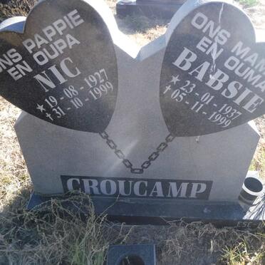 CROUCAMP Nic 1927-1999 &amp; Babsie 1937-1999