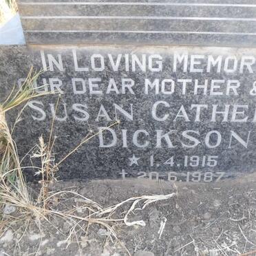 DICKSON Susan Catherine 1915-1987