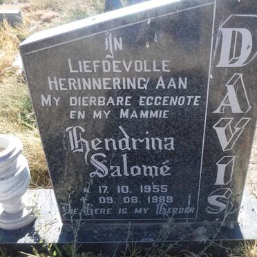 DAVIS Hendrina Salome 1955-1989