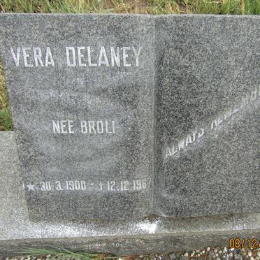 DELANEY Vera nee BROLI 1900-1967