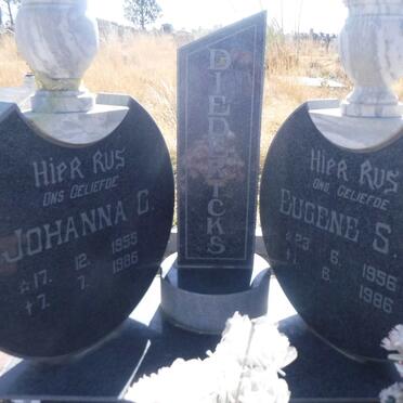 DIEDERICKS Eugene S.B. 1956-1986 &amp; Johanna C. 1955-1986