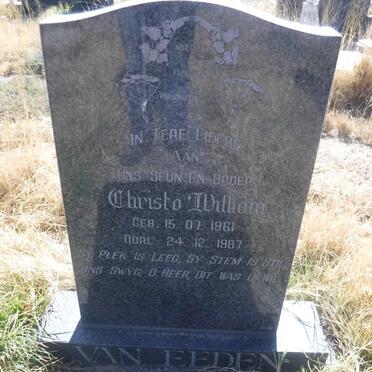 EEDEN Christo William, van 1961-1987