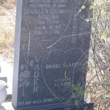 ERASMUS Daniel Elardus 1931-1995 &amp; Isabella Cathrina Martina PELSER 1921-1987