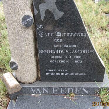EEDEN Gerhardus Jacobus, van 1909-1972