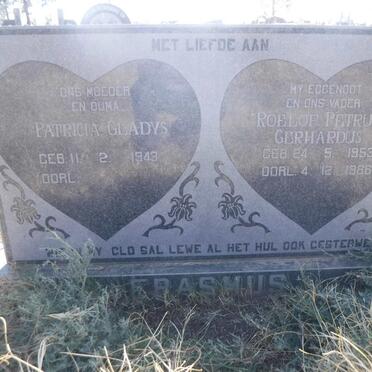 ERASMUS Roelof Petrus Gerhardus 1953-1986 &amp; Patricia Gladys 1943-
