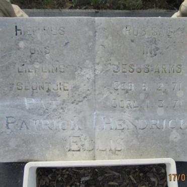 ELLIS Patrick Hendrick 1971-1971
