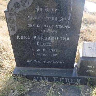 EEDEN Anna Margarietha, van 1922-1982