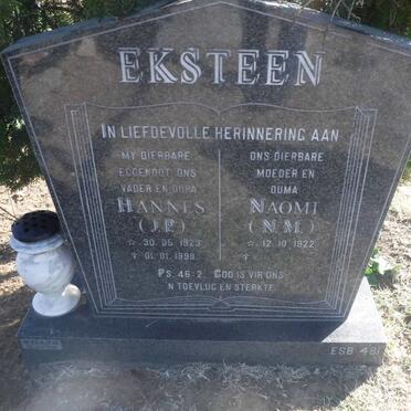 EKSTEEN J.P. 1923-1999 &amp; N.M. 1922-