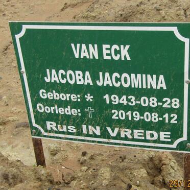 ECK Jacoba Jacomina, van 1943-2019
