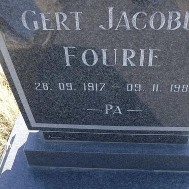 FOURIE Gert Jacobus 1917-1984