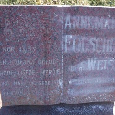 FOLSCHER Annemarie nee WEISS 1955-1988