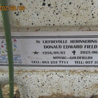 FIELD Donald Edward 1956-2025