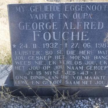 FOUCHE George Alfred 1932-1985