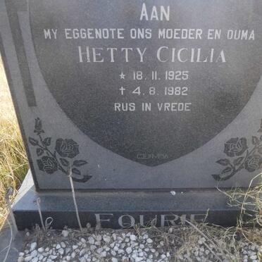FOURIE Hetty Cicilia 1925-1982