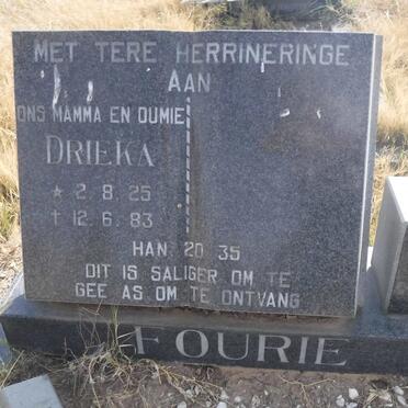 FOURIE Drieka 1925-1983