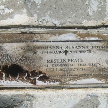 FOURIE  E? Johanna Susanna 1944-2010