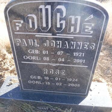 FOUCHE Paul Johannes 1921-2001 &amp; Rose 1924-2008