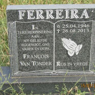 FERREIRA Francois van Tonder 1946-2013