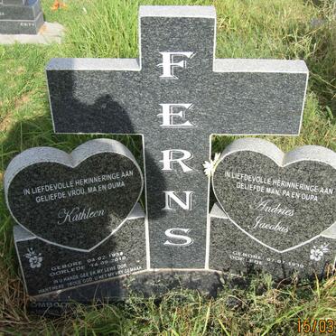 FERNS Andries Jacobus 1930- &amp; Kathleen 1938-2010