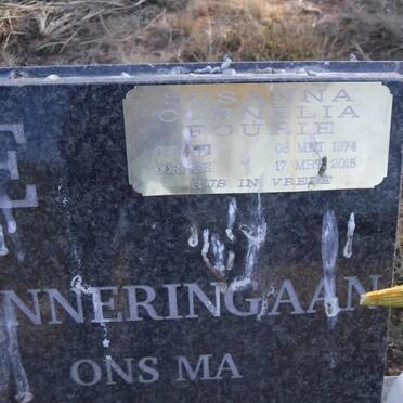 FOURIE Abraham Johannes 1941-1998 &amp; Susanna Cornelia VENTER 1946- :: FOURIE Susanna Cornelia 1974-2015