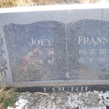 FOURIE Frans 1932-1988 &amp; Joey 1934-1987 :: FOURIE Abrie 1969-2007