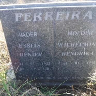 FERREIRA Essias Renier 1932-2002 &amp; Wilhelmina Hendrika 1935-