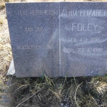 FOLEY Alida Elizabeth 1895-1980