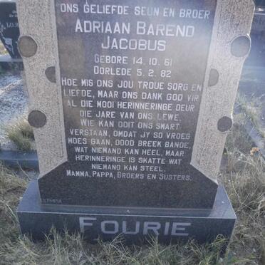 FOURIE Adriaan Barend Jacobus 1961-1982