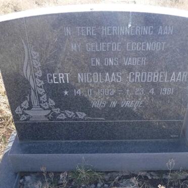 GROBBELAAR Gert Nicolaas 1903-1981