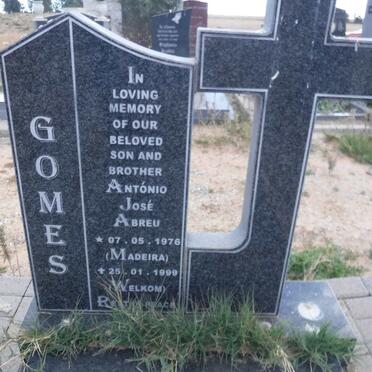 GOMES Antonio Jose Abreu 1976-1999