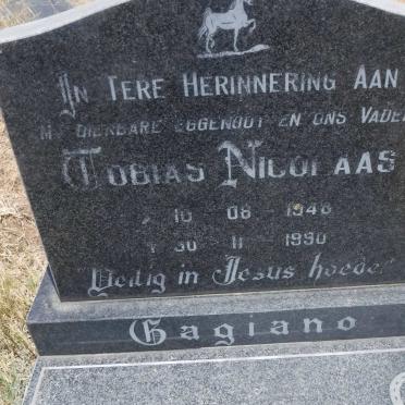 GAGIANO Tobias Nicolaas 1948-1990