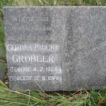 GROBLER Gertina Paulina 1924-1976
