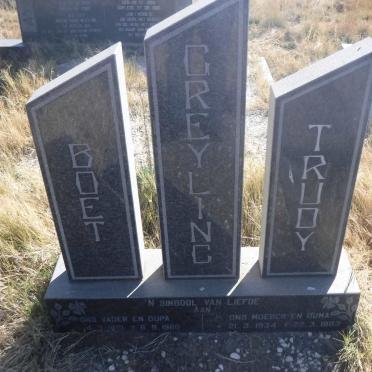 GREYLING Boet 1921-1980 &amp; Trudy 1934-1983