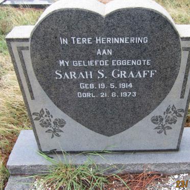 GRAAFF Sarah S. 1914-1973