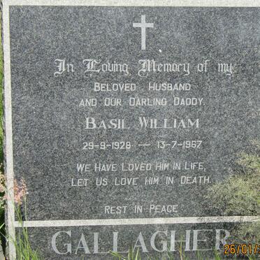 GALLAGHER Basil William 1928-1967