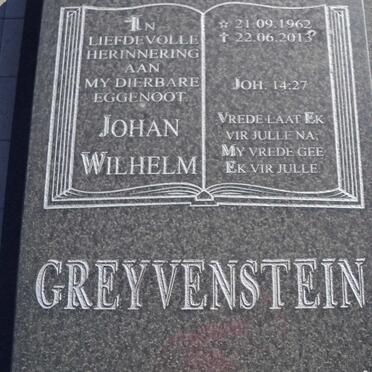 GREYVENSTEIN Johan Wilhelm 1962-2013